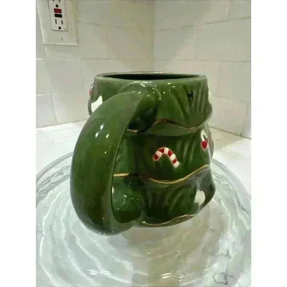 WILLIAMS-SONOMA - Rare Decorated CHRISTMAS TREE Shaped Mug - Heavy Quality - Picture 6 of 9